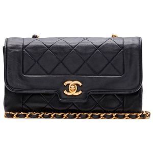 Chanel Matelasse Chain Shoulder Lambskin Black Gold Metal Fittings